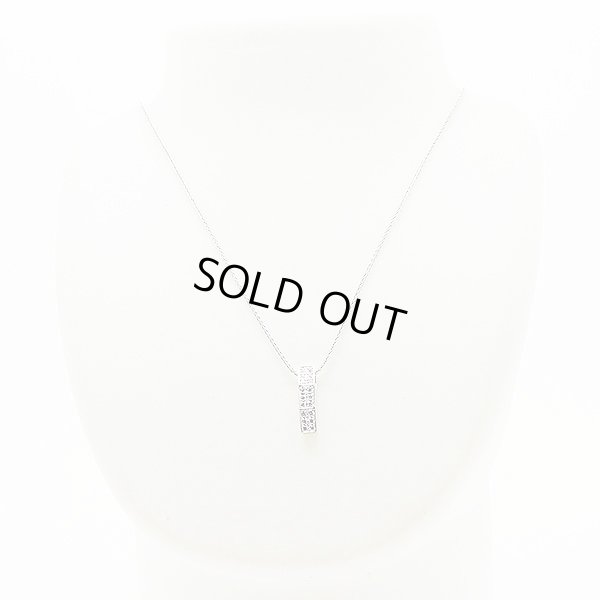 セリーヌ　PT900 ルビーダイアイリペンダントネックレス 0.35ct 0.02ct 8.10g　装着イメージ