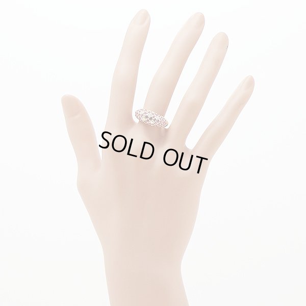 ポアレ　750YG ピンクサファイアダイアイリリング 6.80g　装着イメージ