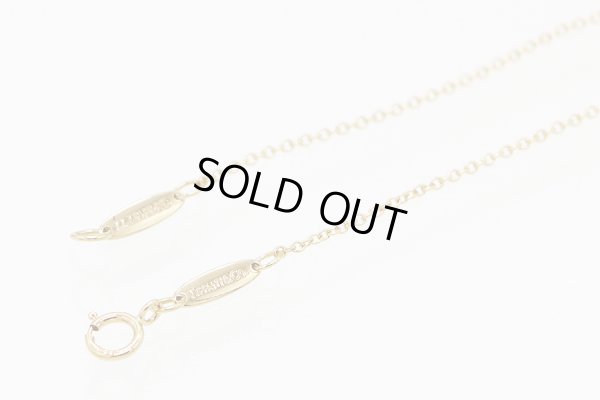 ティファニー　750YG オープンハート ダイア5P ペンダントネックレス 4.10g　留め具外したイメージ(2)