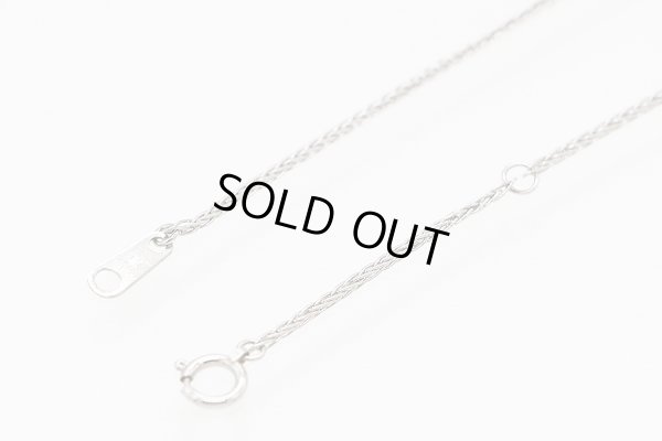 セリーヌ　PT900 ルビーダイアイリペンダントネックレス 0.35ct 0.02ct 8.10g　留め具外したイメージ