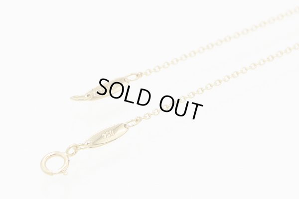 ティファニー　750YG オープンハート ダイア5P ペンダントネックレス 4.10g　留め具外したイメージ