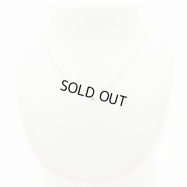 ティファニー　750YG バイザヤード ダイアイリネックレス 1.80g　装着イメージ