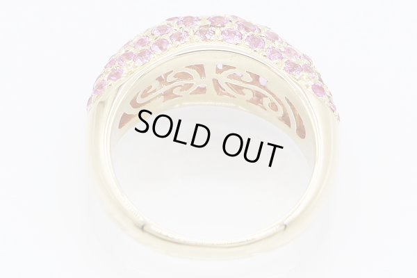 ポアレ　750YG ピンクサファイアダイアイリリング 6.80g　内側