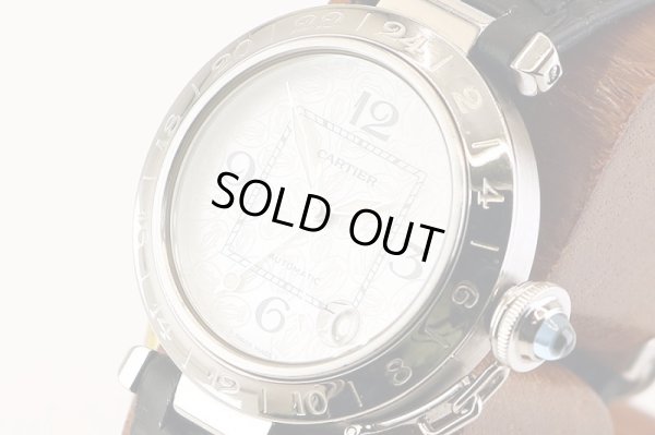 カルティエ　パシャＣ　メリディアン　２６９８　白シェル文字盤　サイド拡大