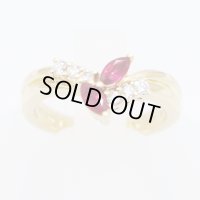 ポーラ　K18 ルビーダイアイリリング 0.28ct 0.13ct 4.50g
