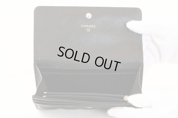 シャネル フラップ ミディアムウォレット AP3339 ブラック 中身