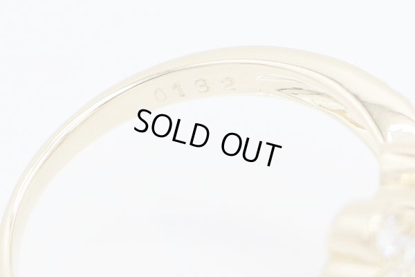 ポーラ　750YG ダイアイリリング 0.30ct 3.60g　刻印(2)