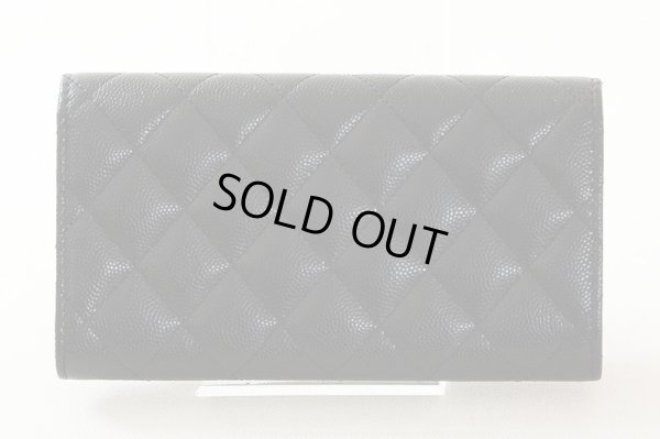 シャネル フラップ ミディアムウォレット AP3339 ブラック 裏面