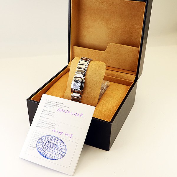 ブルガリ　アショーマ　ＡＡ２６ＳＳ　黒文字盤　箱・保証書