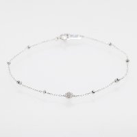 ４℃ 　K18WG ダイアイリブレスレット 0.90g