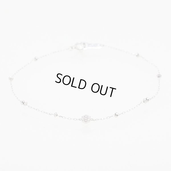 ４℃ 　K18WG ダイアイリブレスレット 0.90g