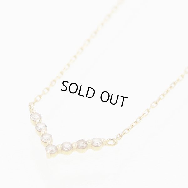 ４℃ 　K18 ダイアイリネックレス 1.10g