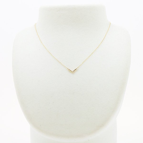 ４℃ 　K18 ダイアイリネックレス 1.10g　装着イメージ