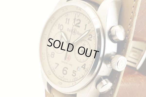 ベル＆ロス　ビンテージクロノグラフ１２６　デザートタイプ　サンド文字盤　サイド拡大