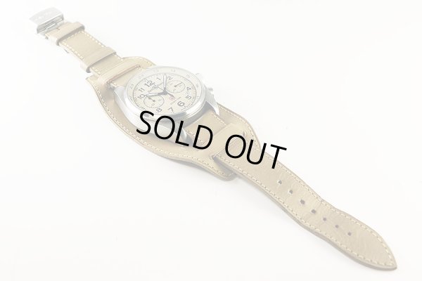 ベル＆ロス　ビンテージクロノグラフ１２６　デザートタイプ　サンド文字盤　革ベルト状態　表面