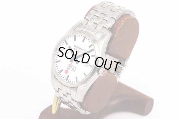 モンディーン　３０３４０　デイデイト　白文字盤　サイド
