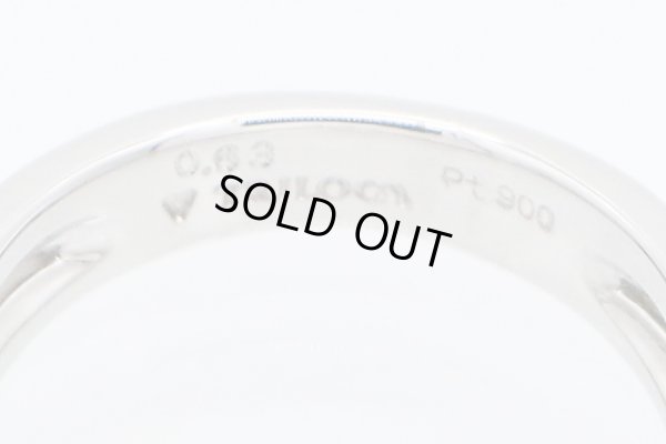 PT900 ダイアイリリング 0.63ct 7.60g　刻印