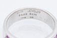 スタージュエリー K18WG ピンクサファイアダイアイリリング 1.11ct 0.28ct 6.40g　刻印