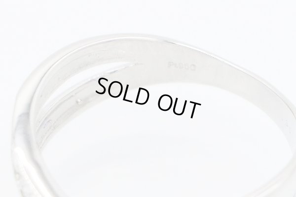 PT950 ダイアイリリング 0.30ct 4.00g　刻印