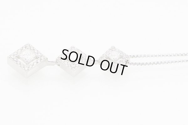 PT850/900 ダイアイリペンダントネックレス 0.330ct 0.30ct 0.35ct 8.60g　サイド