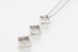 PT850/900 ダイアイリペンダントネックレス 0.330ct 0.30ct 0.35ct 8.60g　裏面