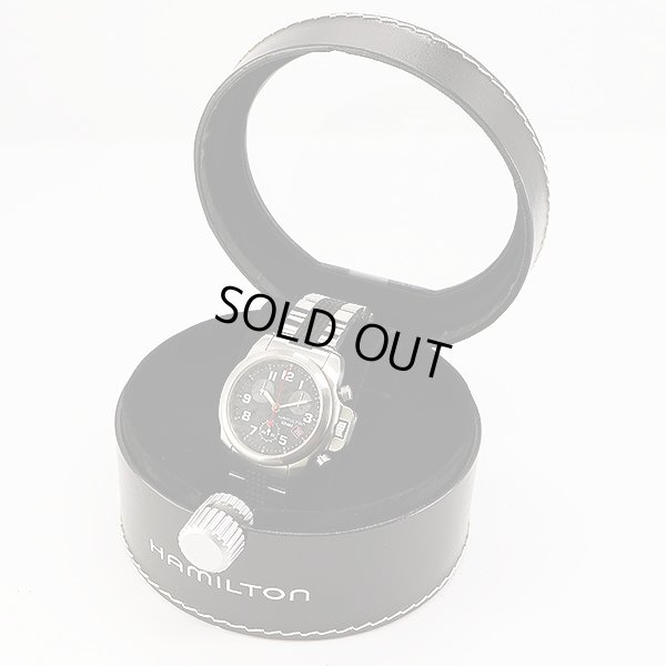 ハミルトン　カーキアクション　クロノグラフ　Ｈ６３４１２１　黒文字盤　箱