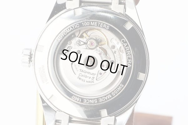 タグホイヤー　カレラ　キャリバー５　ＷＡＲ２０１Ｂ－１　銀文字盤　裏面拡大