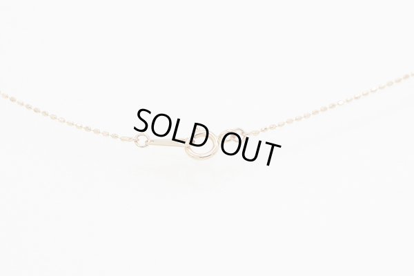 K18PG ダイアイリペンダントネックレス 0.03ct 2.40g　留め具