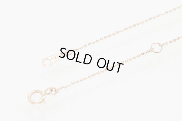 K18PG ダイアイリペンダントネックレス 0.03ct 2.40g　留め具外したイメージ