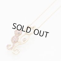 K18PG ピンクサファイアダイアイリペンダントネックレス0.32ct 0.03ct 4.70g