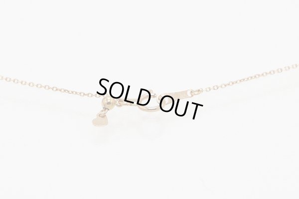 K18PG ピンクサファイアダイアイリペンダントネックレス0.32ct 0.03ct 4.70g　留め具