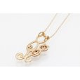 K18PG ピンクサファイアダイアイリペンダントネックレス0.32ct 0.03ct 4.70g　裏面