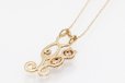 K18PG ピンクサファイアダイアイリペンダントネックレス0.32ct 0.03ct 4.70g　裏面