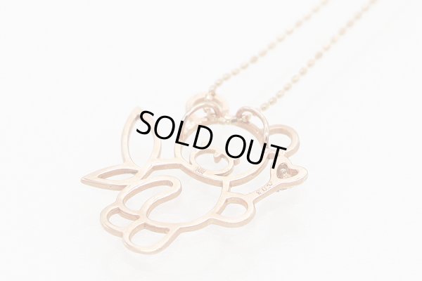 K18PG ダイアイリペンダントネックレス 0.03ct 2.40g　裏面