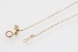 K18PG ピンクサファイアダイアイリペンダントネックレス0.32ct 0.03ct 4.70g　留め具外したイメージ
