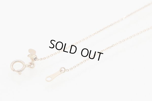 K18PG ピンクサファイアダイアイリペンダントネックレス0.32ct 0.03ct 4.70g　留め具外したイメージ