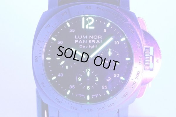 パネライ　デイライト　ＰＡＭ００２５０　クロノグラフ　黒文字盤　ライト