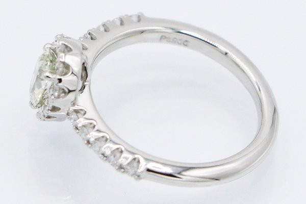 PT900 ダイアイリリング 0.503ct 0.30ct 5.80g　刻印