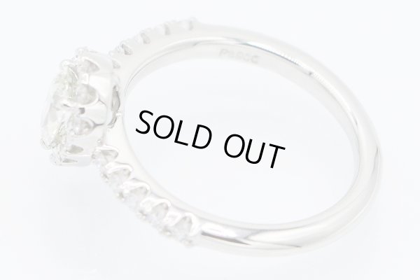 PT900 ダイアイリリング 0.503ct 0.30ct 5.80g　刻印