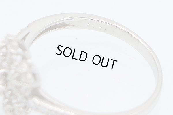 PT900 ダイアイリリング0.50ct 3.40g　刻印