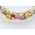 K18 マルチサファイアダイアイリリング 0.84ct 0.05ct 2.60g　拡大