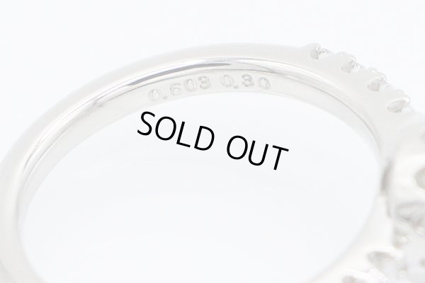 PT900 ダイアイリリング 0.503ct 0.30ct 5.80g　刻印(2)