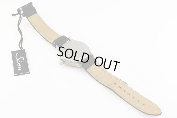 ジン 856 UTC 黒文字盤 革ベルト状態 裏面