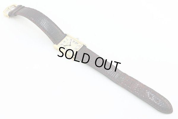 カルティエ　マストタンク　ベージュ文字盤　革ベルト状態　表面