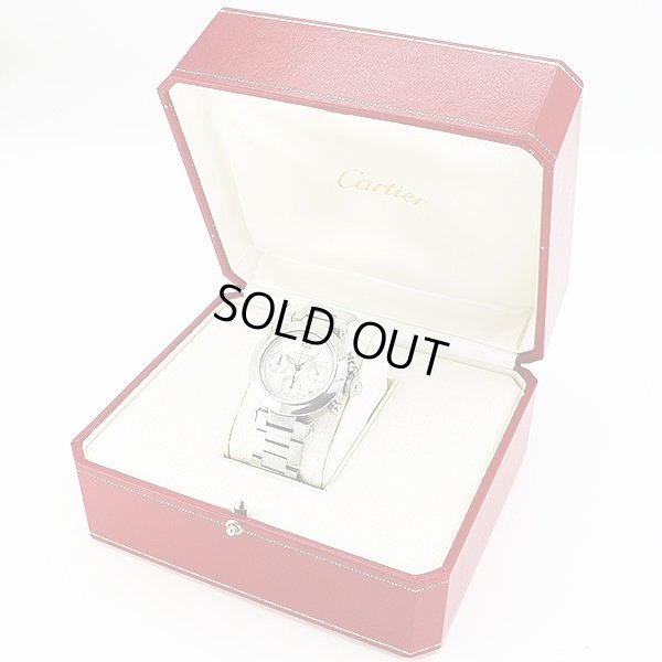 カルティエ　パシャＣ　クロノグラフ　白文字盤　箱