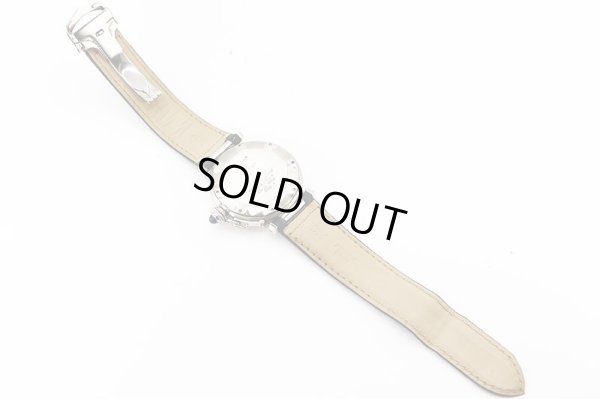 カルティエ　パシャ３８　アイボリー文字盤　革ベルト状態　裏面