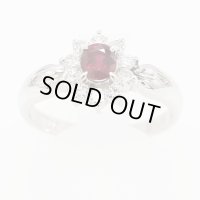 PT900 ルビーダイアイリリング 0.54ct 0.31ct 4.50g