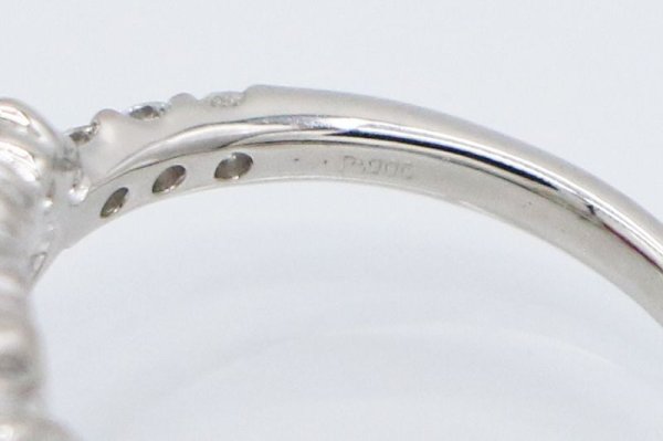 PT900 ルビーダイアイリリング 0.60ct 0.84ct 4.60g　刻印