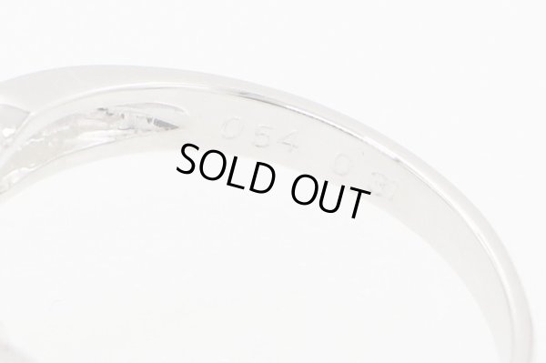 PT900 ルビーダイアイリリング 0.54ct 0.31ct 4.50g　刻印