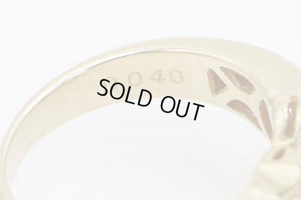 K18 ルビーダイアイリリング 1.68ct 0.40ct 6.10g　刻印(2)